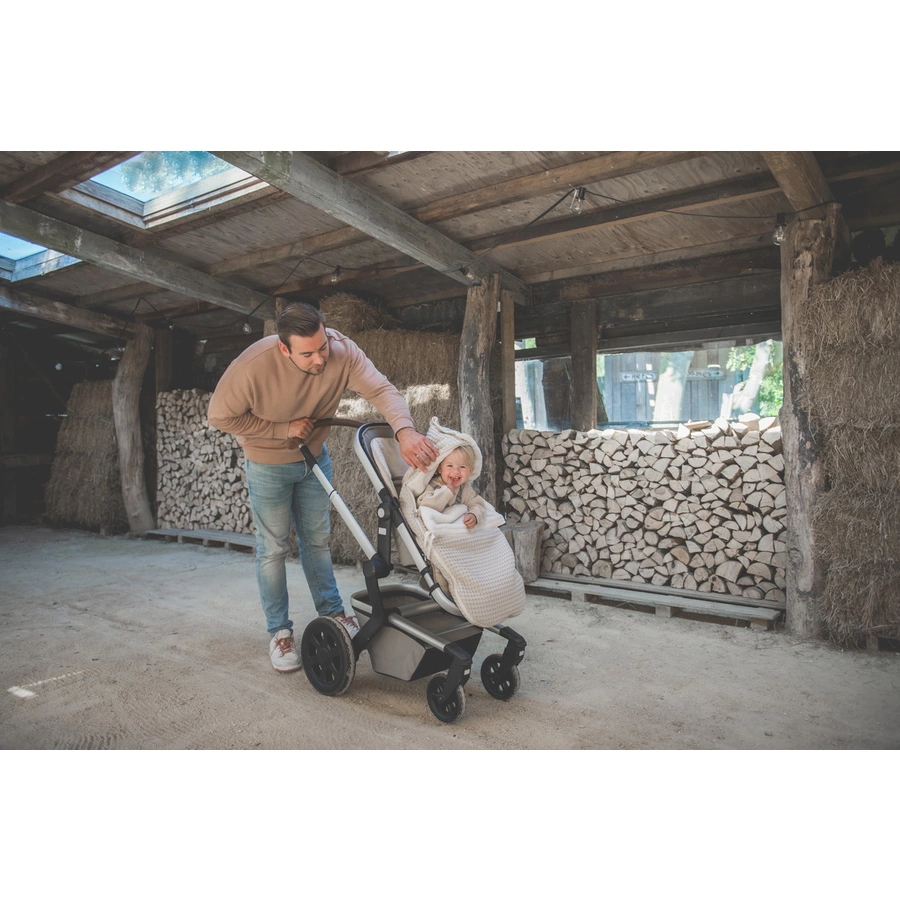 koeka Buggy Fußsack Plüsch Oslo SandKiesel