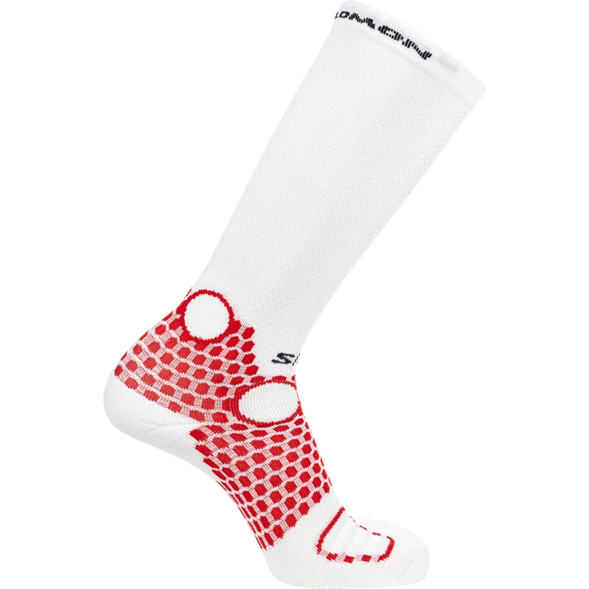 S/LAB ULTRA KNEE  Socken Unisex WHITE/FieryRed