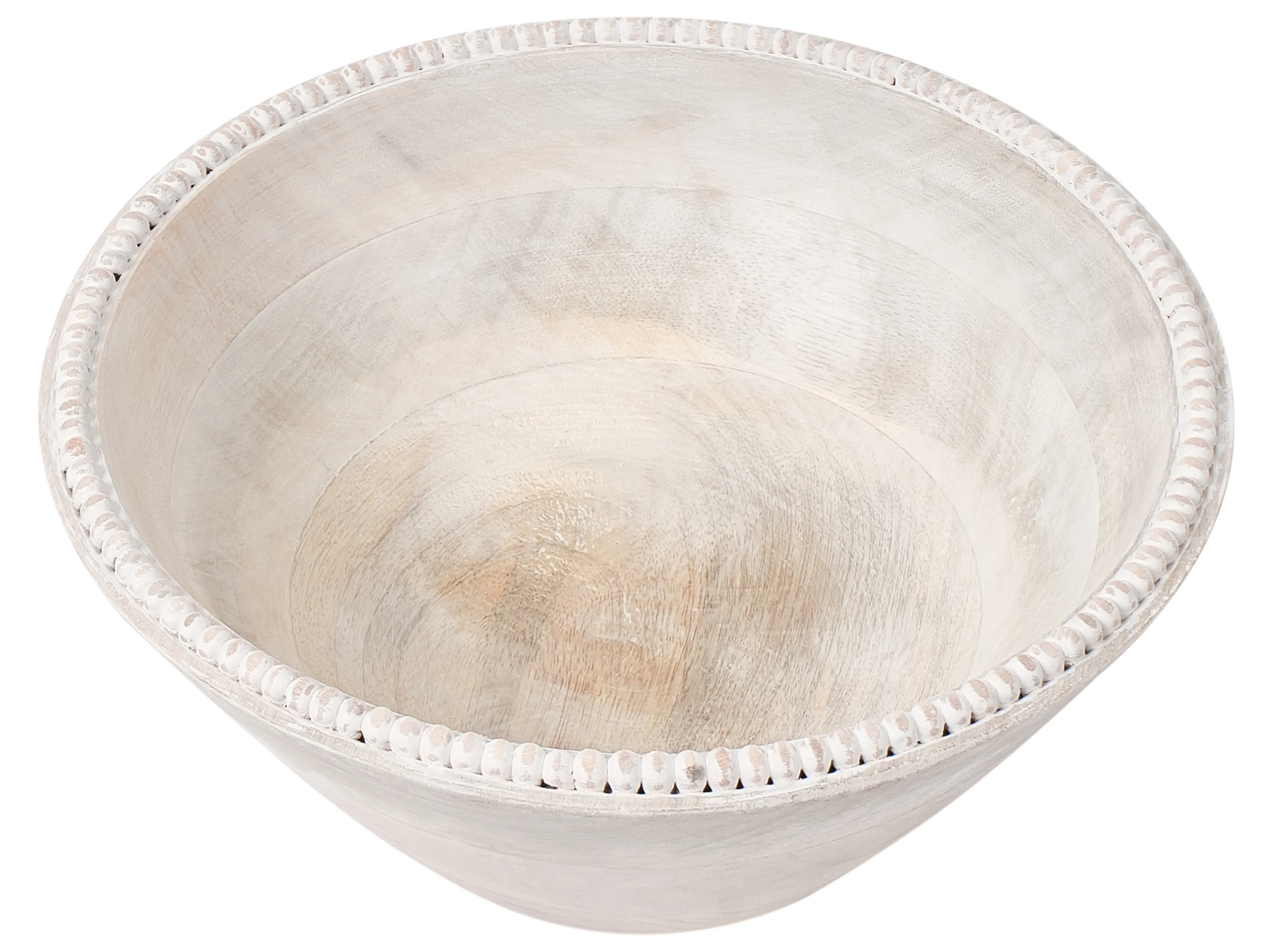 Set van 3 decoratieve schalen TANTA Mangohout Lichtbruin