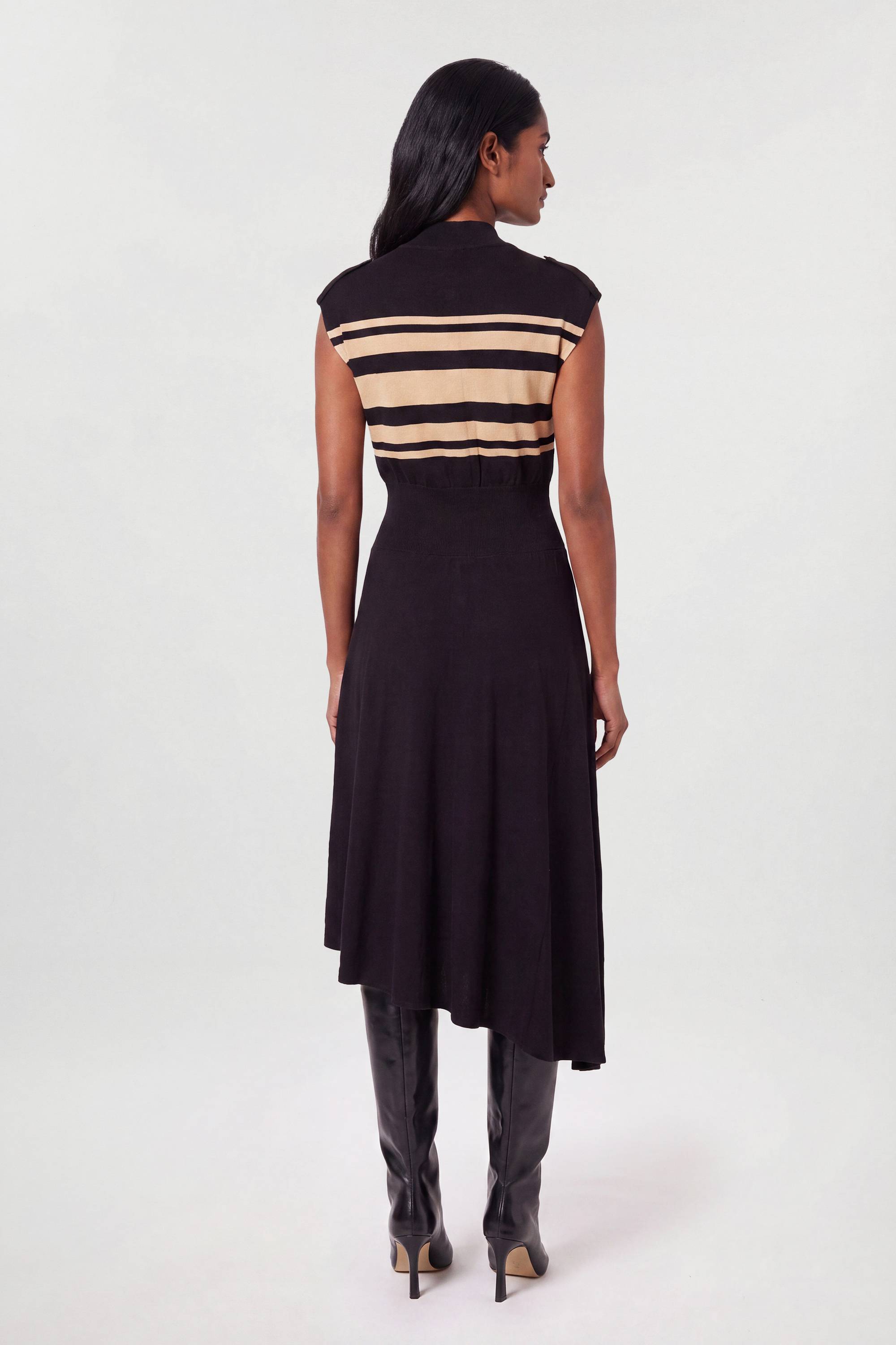 KarenMillen Robe Midi Sans Manches En Maille Mélangée Viscose