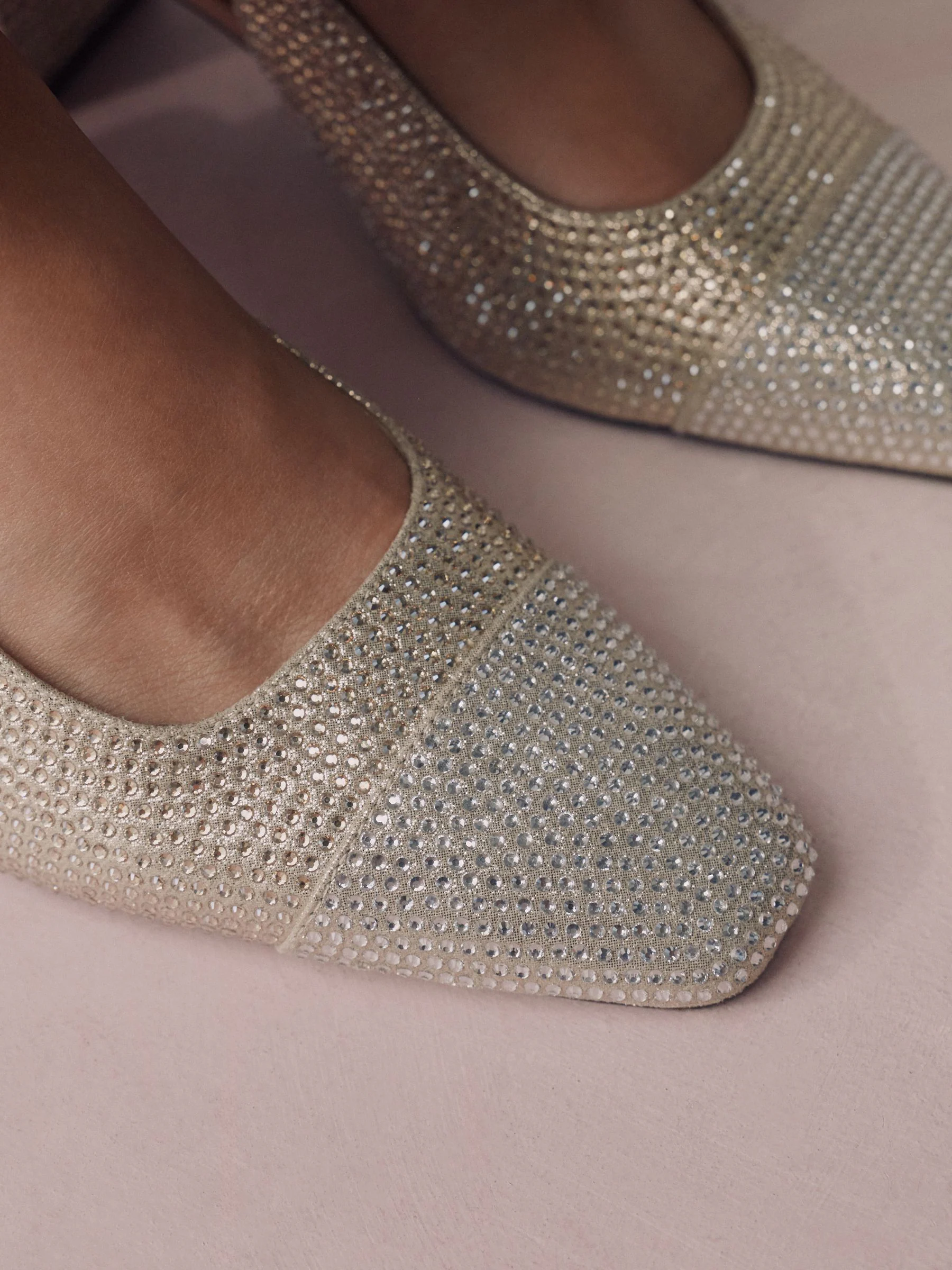 Goud - Forever Comfort® Square Toe Slingback Block Heels