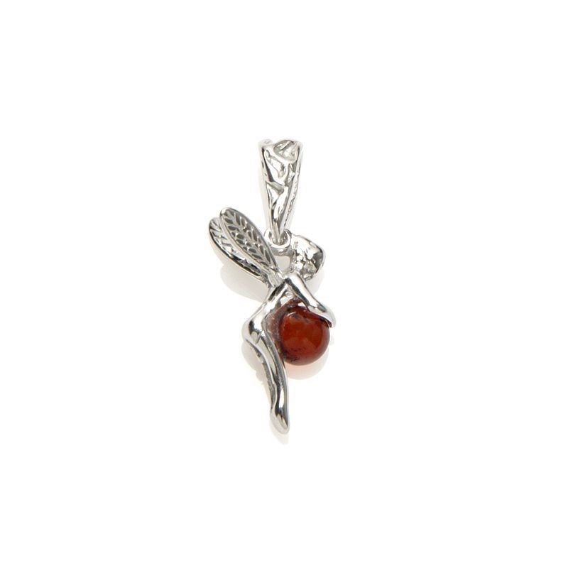 Pendentif argent 925 Ambre veritable de la mer Baltique