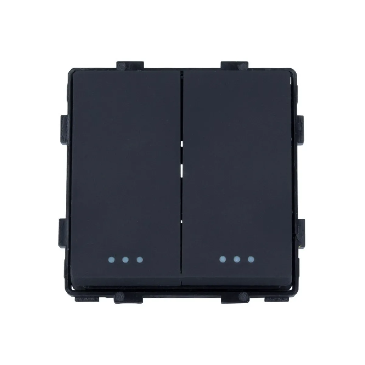 Ledkia Interrupteur Double Modern - Noir