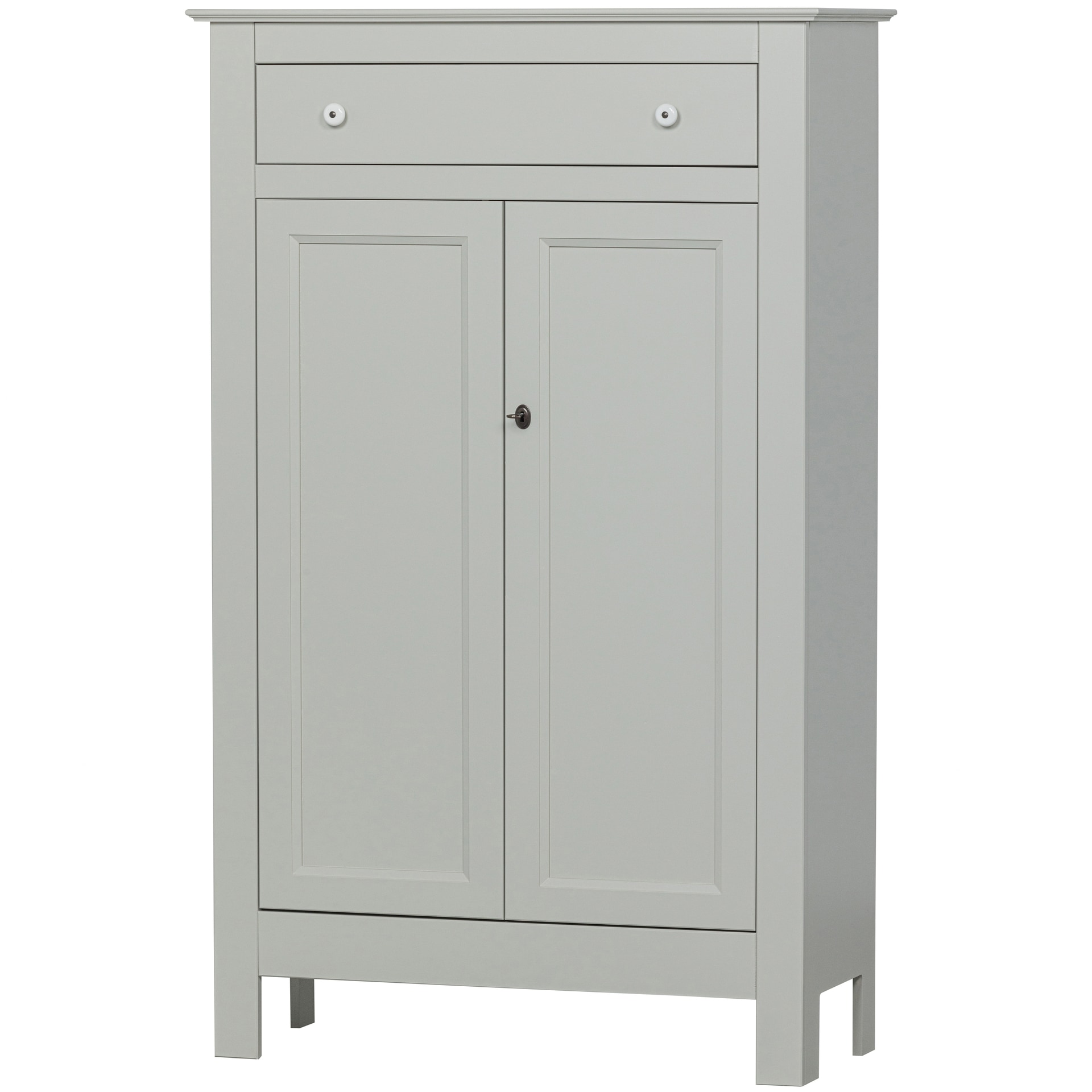 Highboard EVA 93 x 150 cm Kiefer teilmassiv nebelweißes Finish