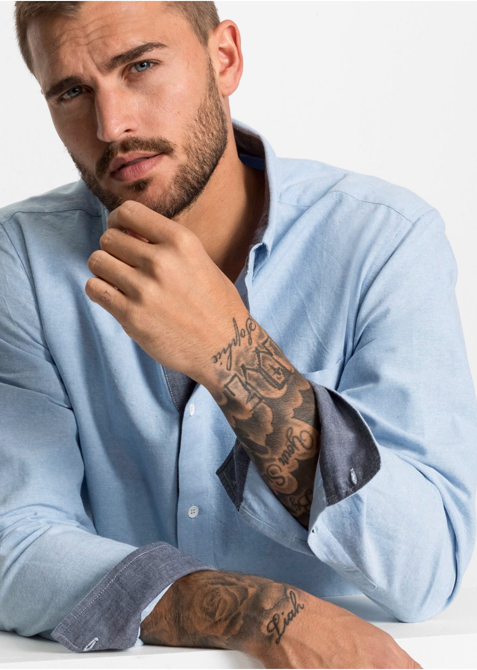 Chemise manches longues à broderie