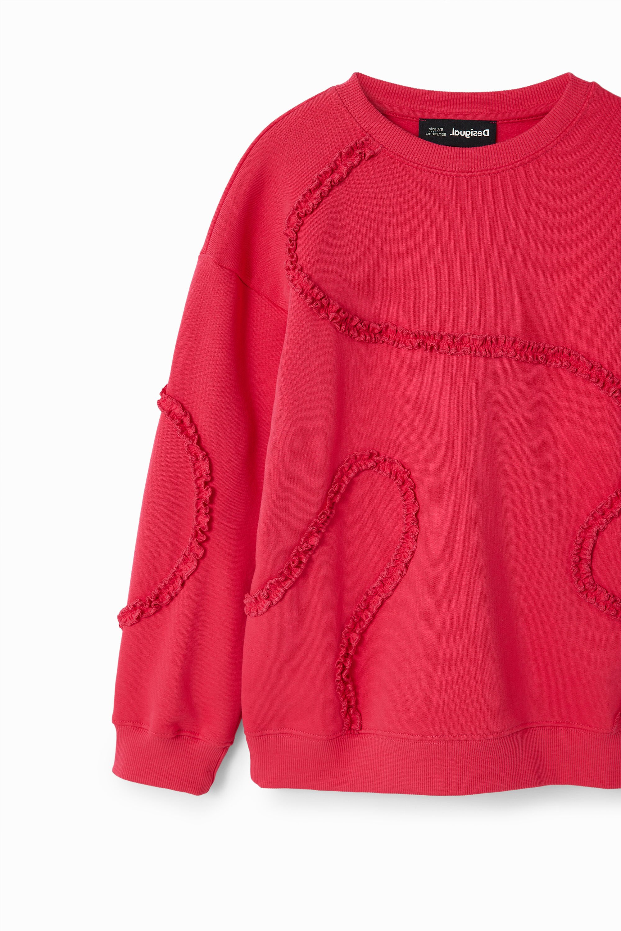 Sweat-shirt ruban plissé