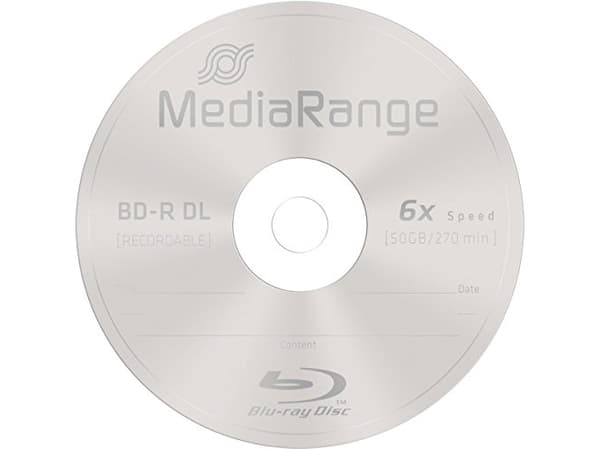 MediaRange BD-R DL 50 GB, Blu-ray - Rull 25 stk
