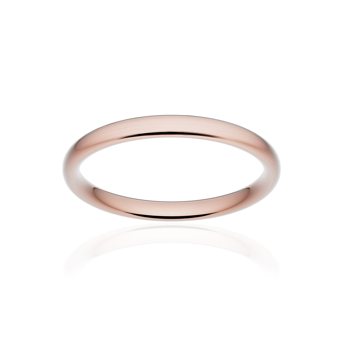 Alliance or 375 rose brossé ruban confort 2,5mm