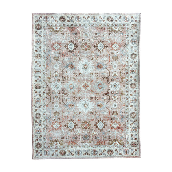 Vintage vloerkleed - Ember Oriental Roze | OEKO-TEX & Wasbaar