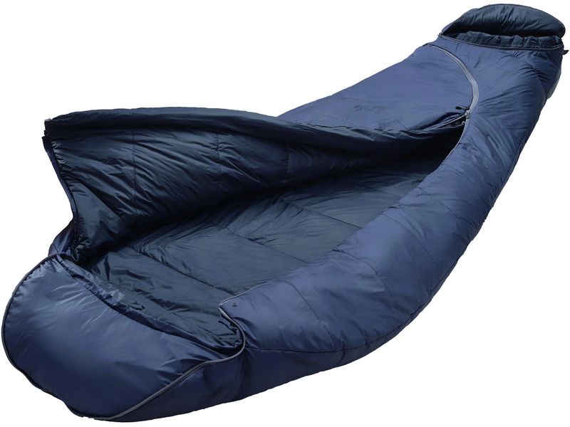 Grüezi Bag Schlafsack Biopod Wolle Zero Nylon, Night Blue Hochwertiger leichter Schlafsack