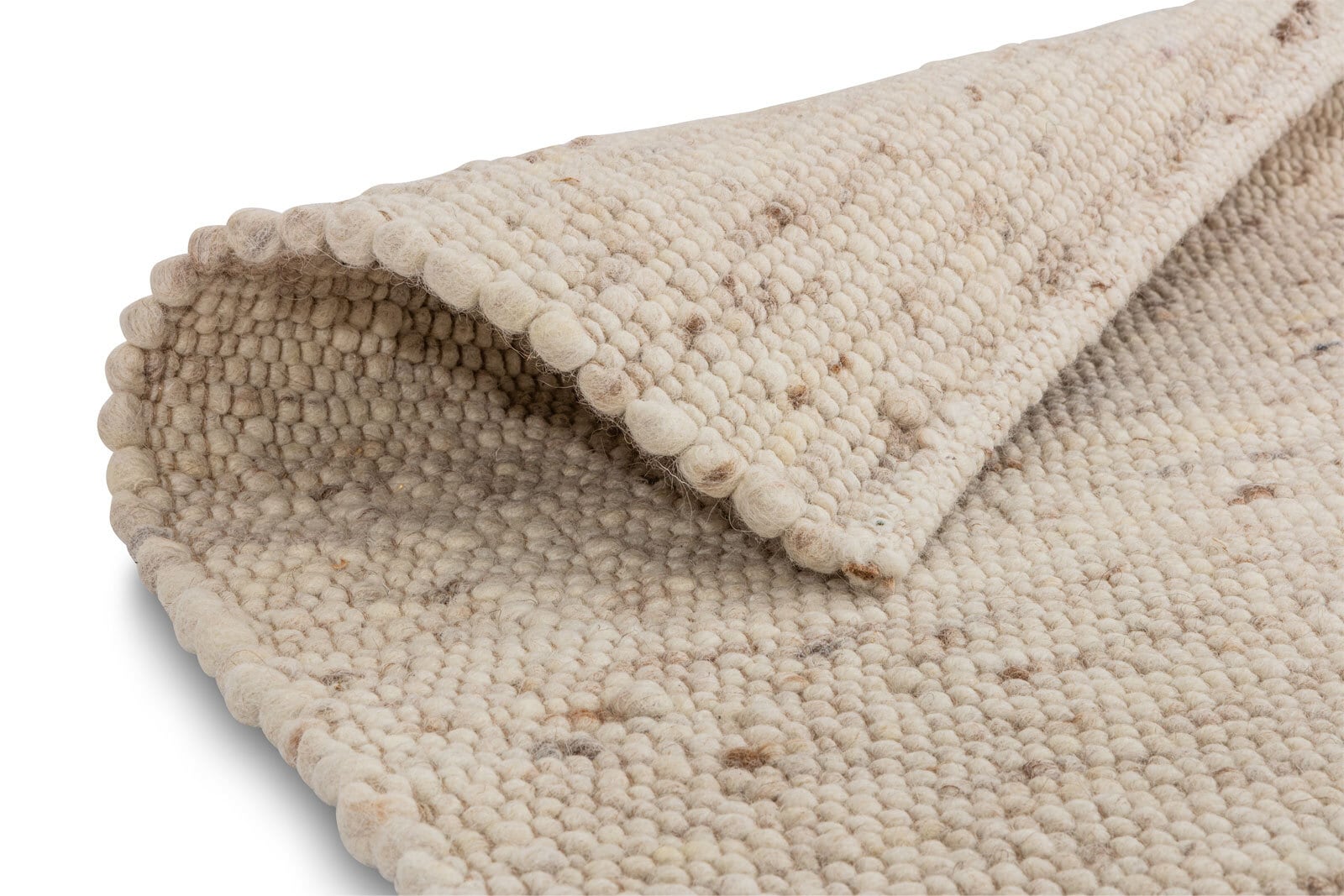 Wollteppich WOLFEGG Bubbles 170 x 230 cm beige