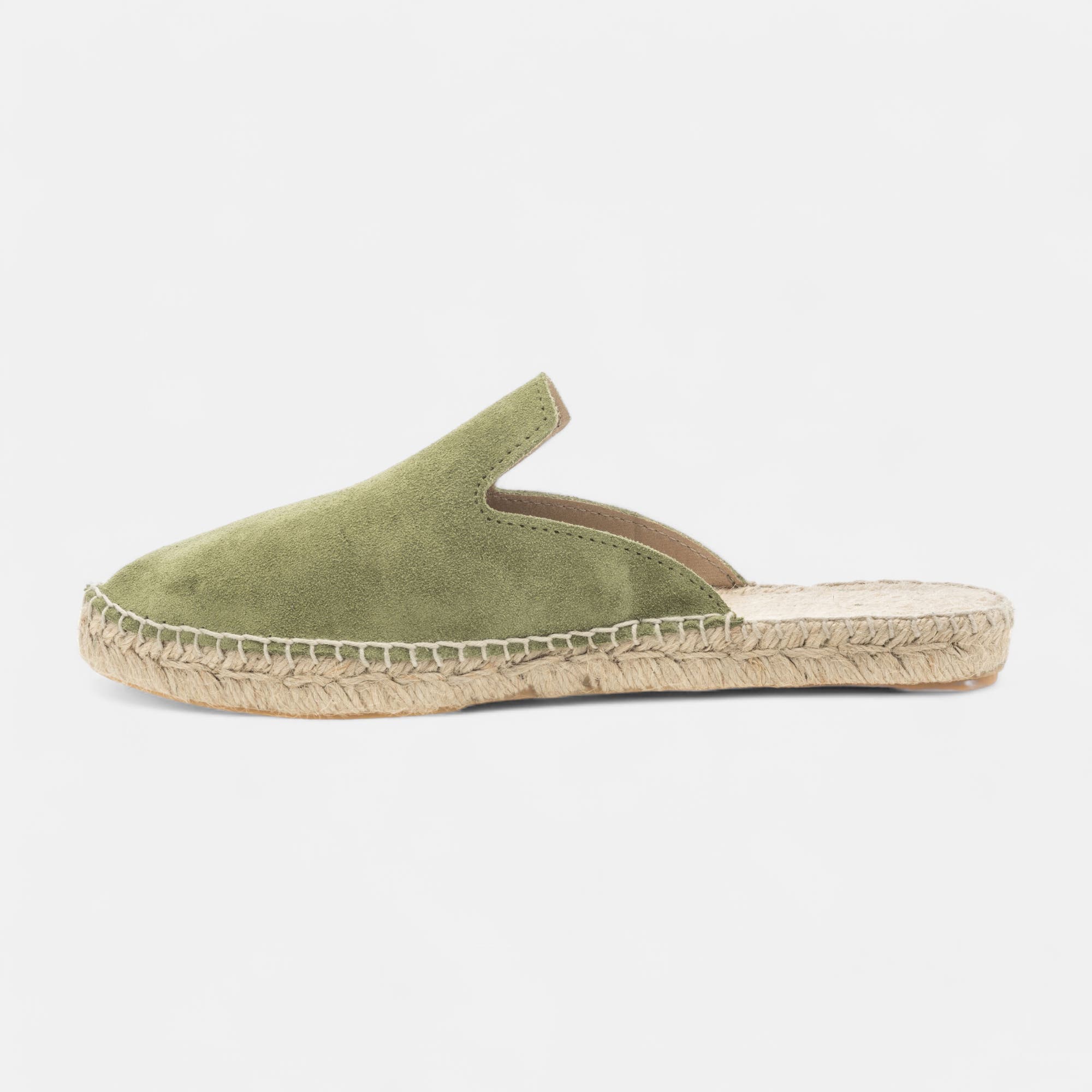 Espadrilles Femme en cuir kaki