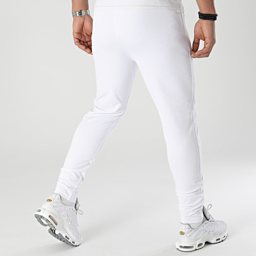 Pantalon Jogging Training Bande Mesh 0106 Blanc