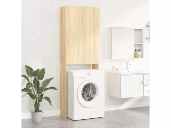 Meuble pour machine à laver Chêne sonoma 64x25,5x190 cm