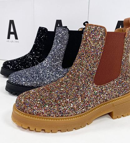 Angulus Stiefel - Chelsea - Multi Glitter/Tan/Kognac