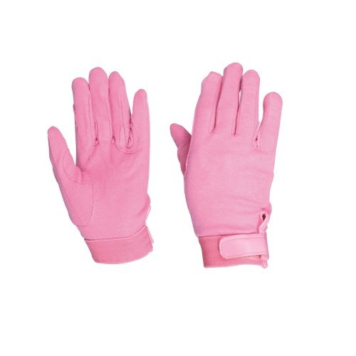 Luvas de equitação unissex para adultos, preto/rosa