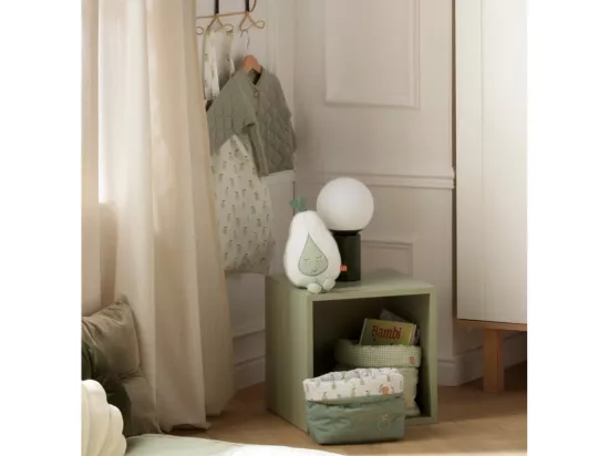 Lot de 2 panières en coton Vert tilleul