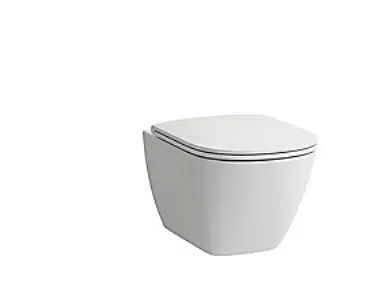 Laufen Lua Sampak rimless 52cm - Hængeskål inkl. Sæde med qr & sc, hvid. Mål 52x36mm.