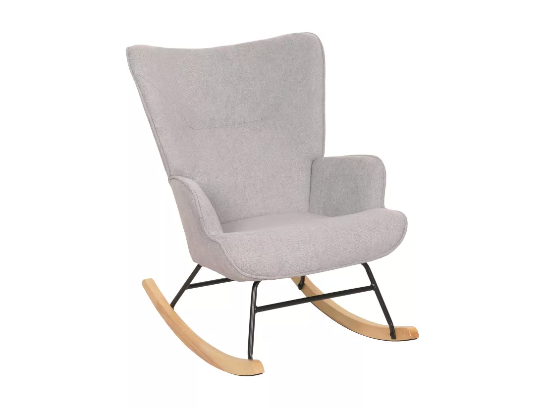 Chaise à bascule MCW-N14, gris clair