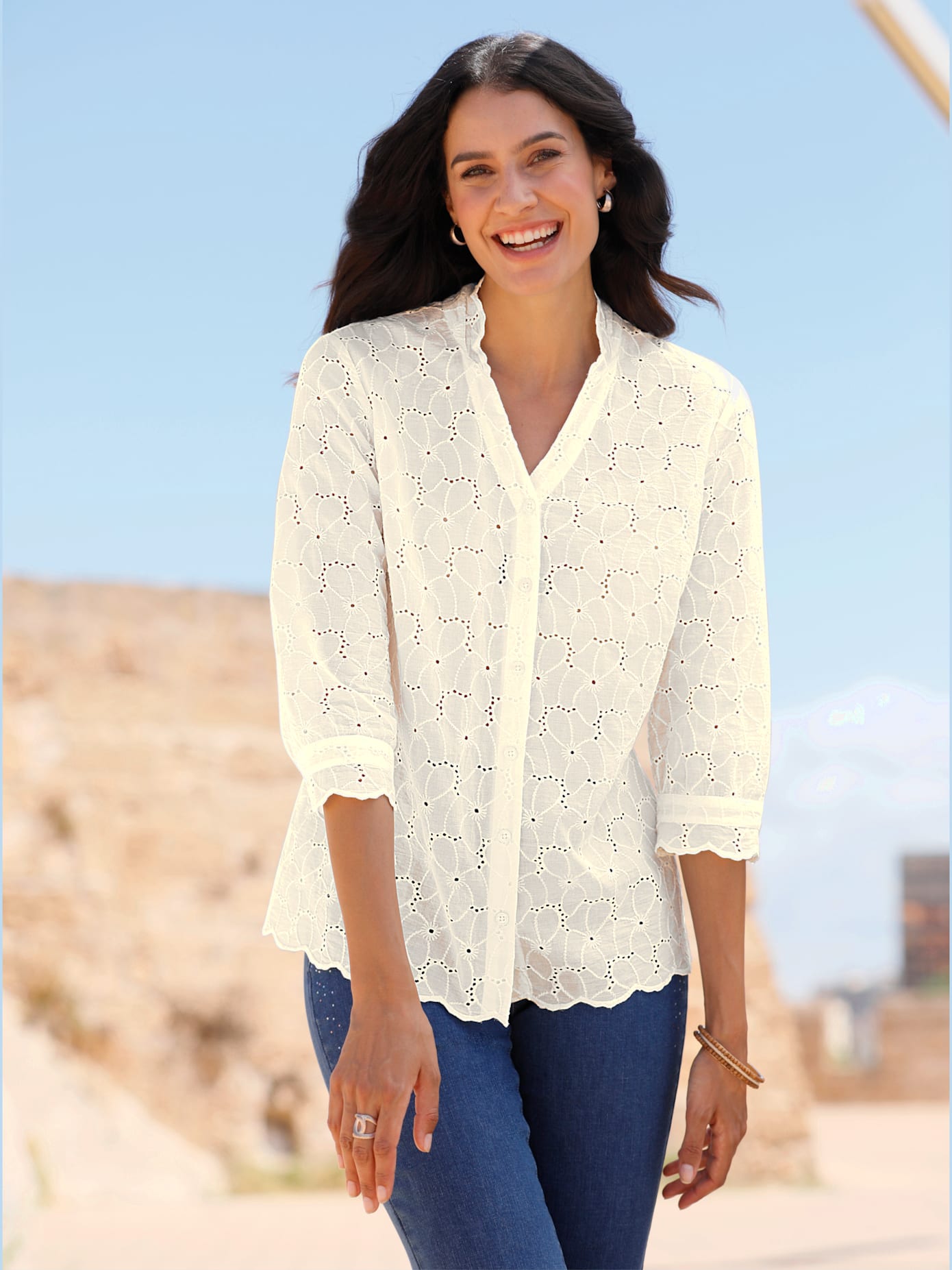 Chemisier superbe broderie de madère
