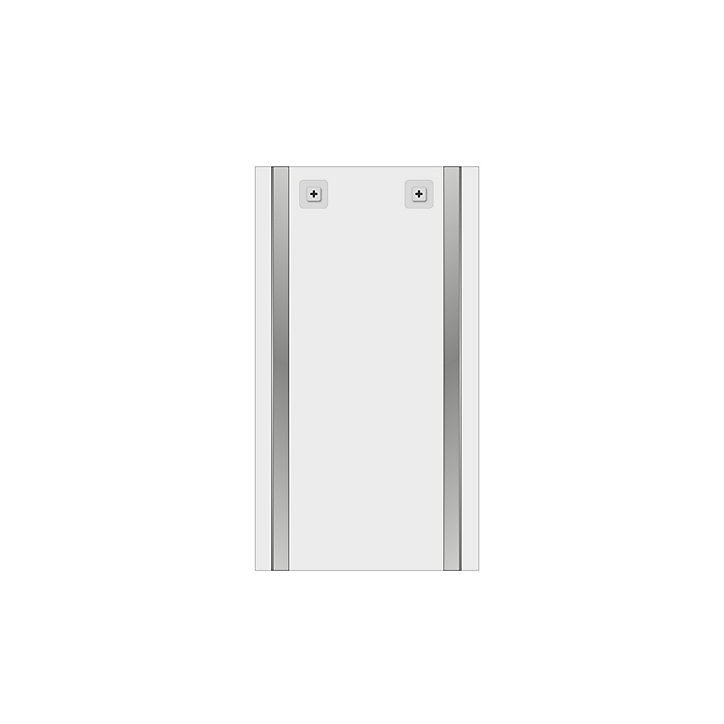 Miroir salle de bains rectangulaire 50x90 cm argent Imandra