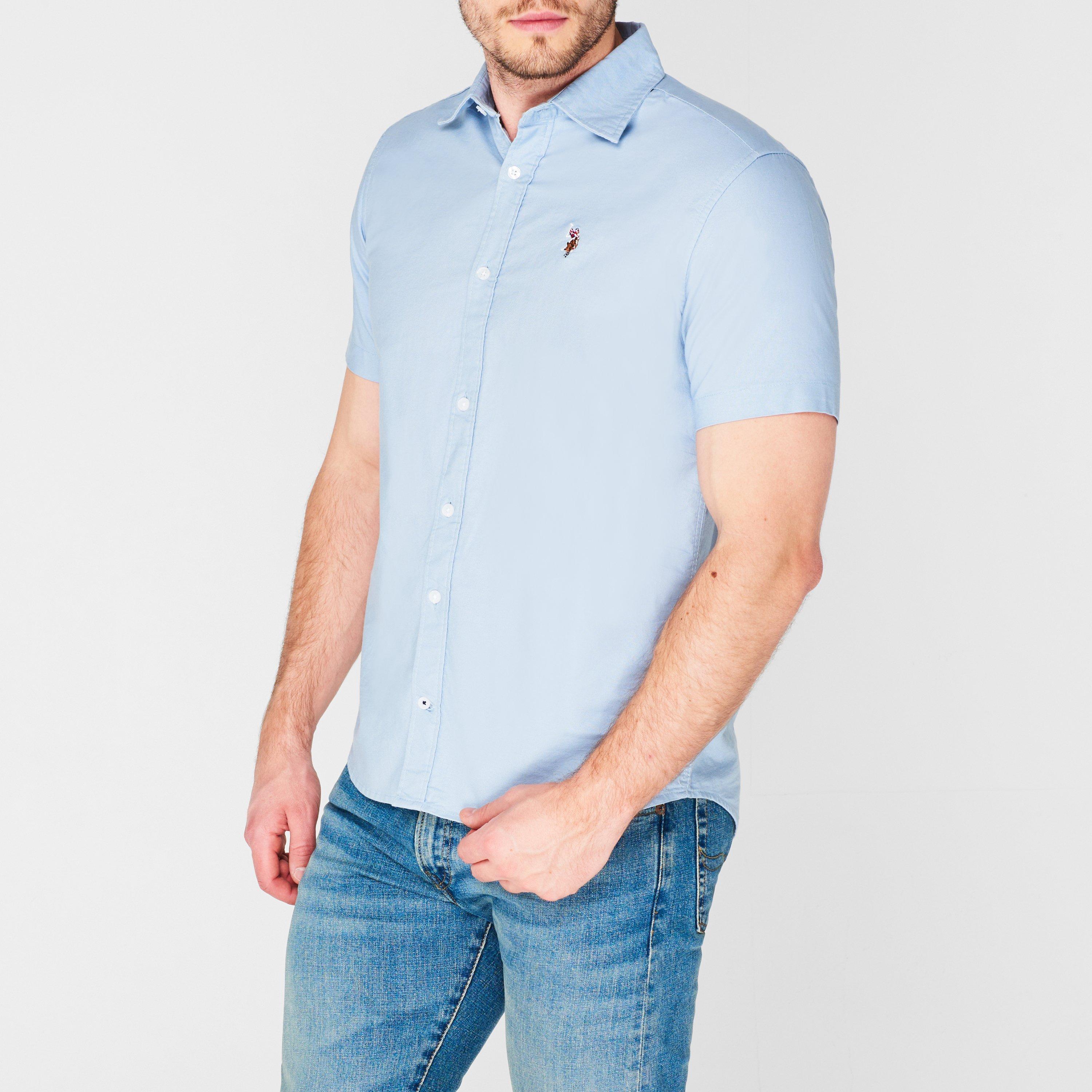 US Polo Assn US Polo Oxford Short Sleeve Shirt Mens