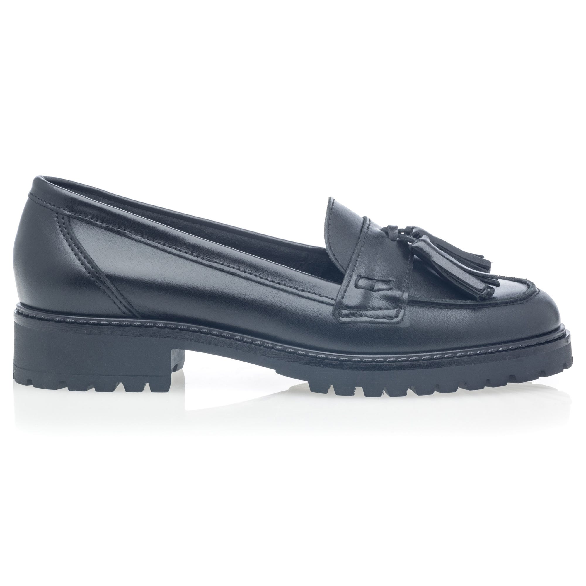 Mocassins Femme en cuir noir