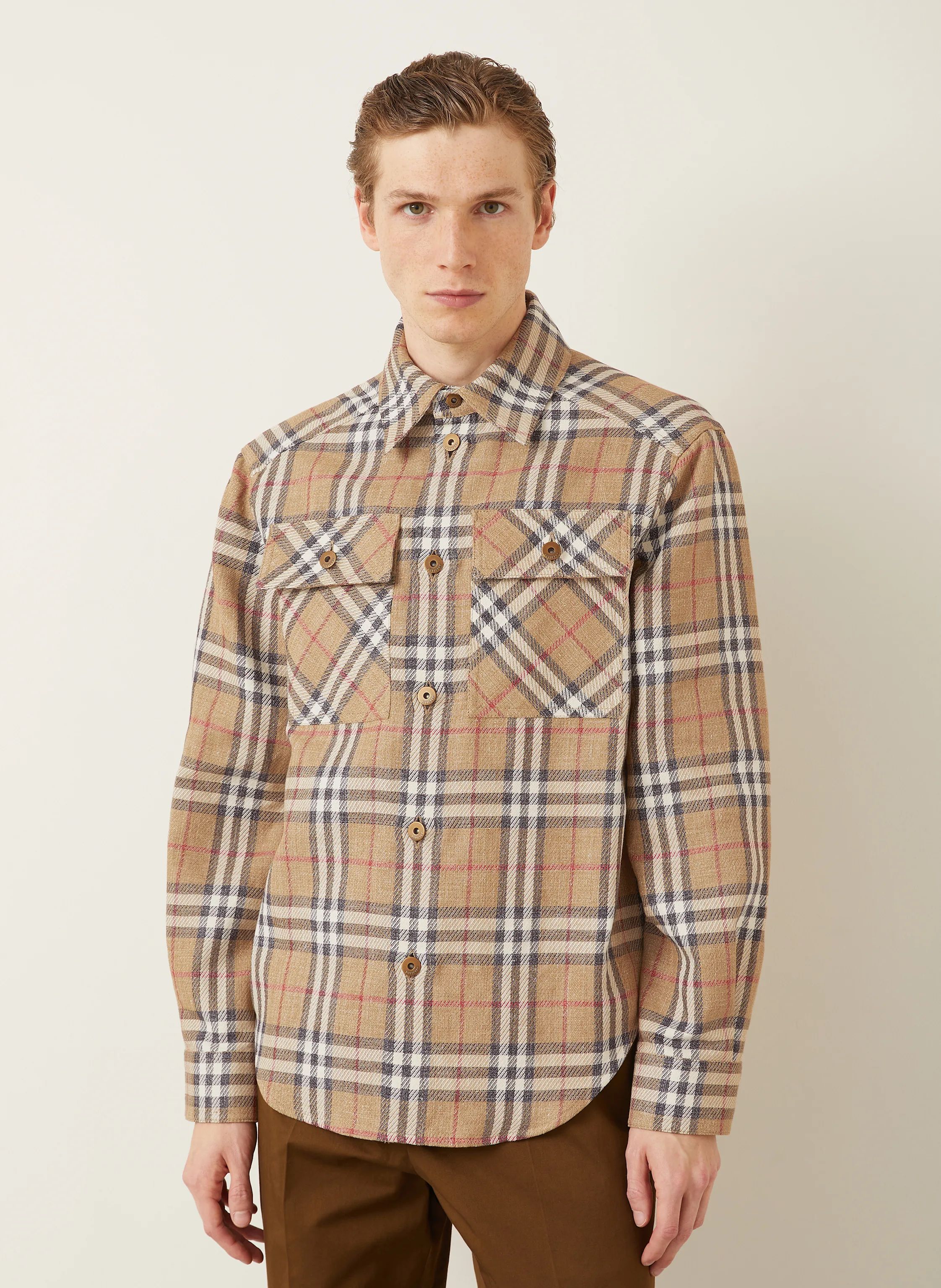 BURBERRY Overshirt mit Leinen