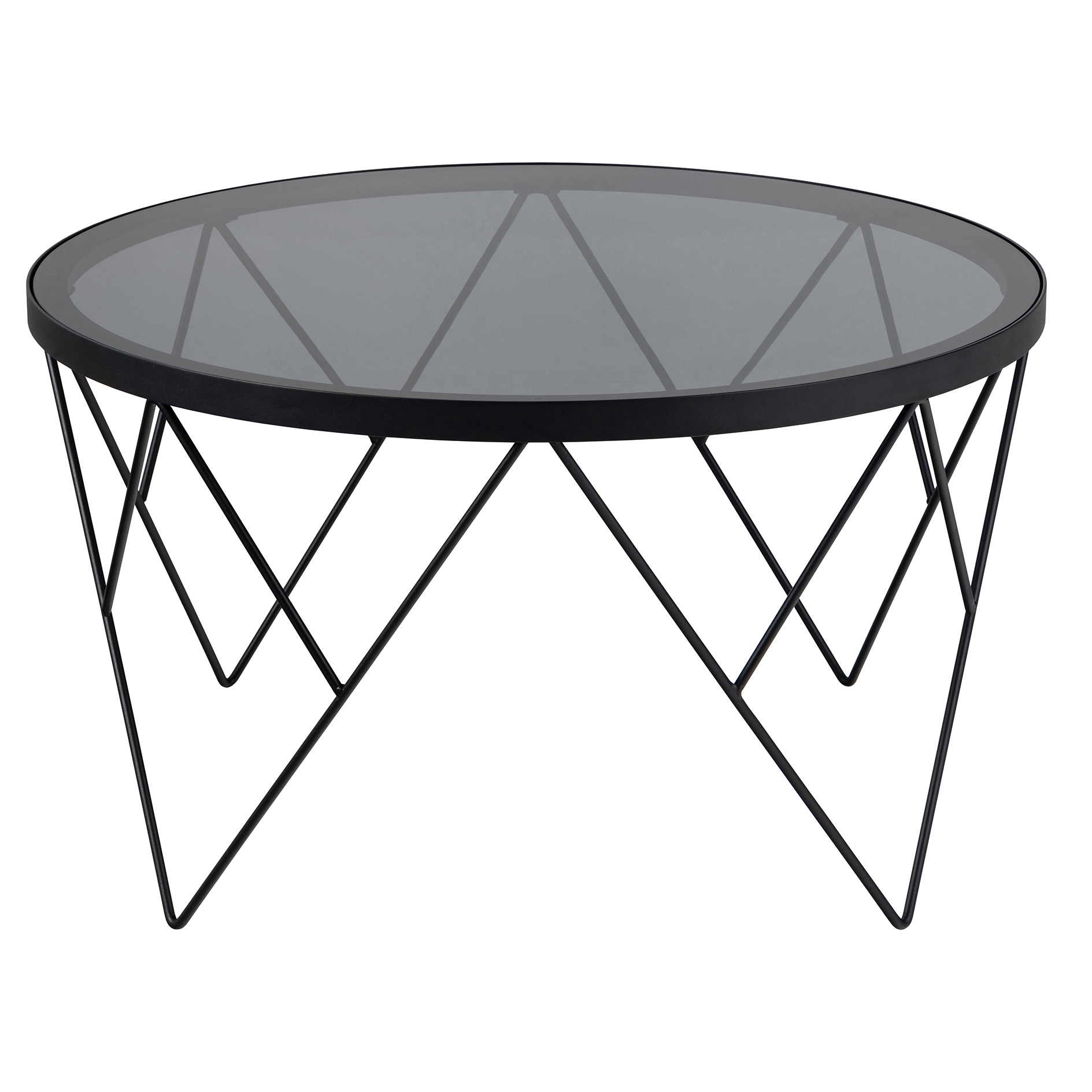 Couchtisch HALSTOW - grau-matt schwarz - 45,2 cm hoch