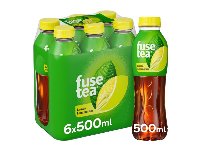 Fusetea Black Ice Tea Lemon 6 x 0.5 l Erfrischender Zitronen-Eistee