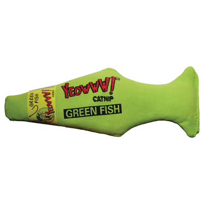 Yeowww Green Fish 17.5cm mit Catnip