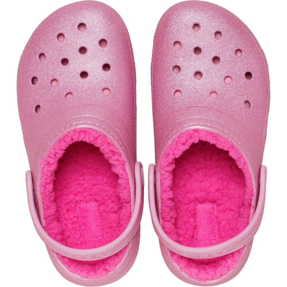Køb Crocs Pink Tweed Classic Lined Glitter Clog