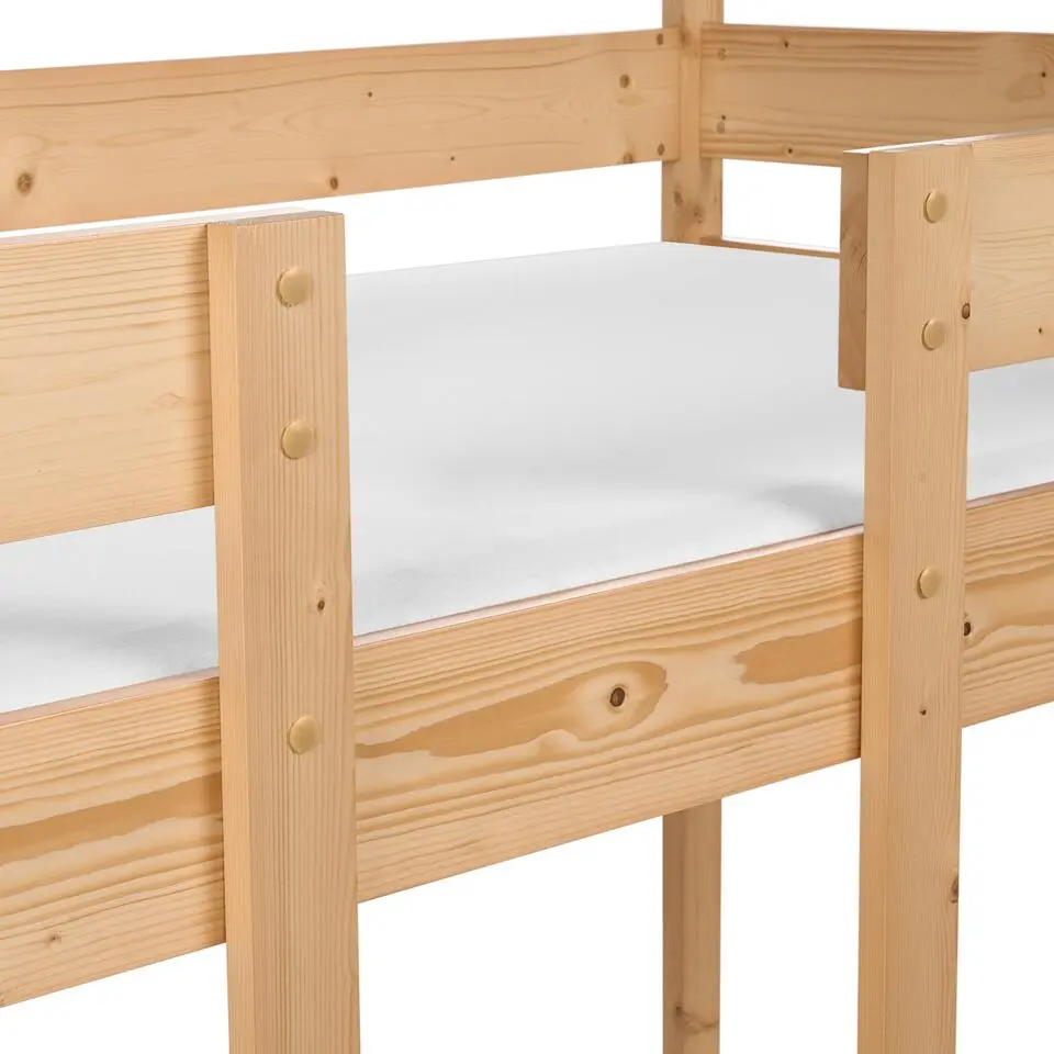 LABATUT - Stapelbed - Lichthout - 90 x 200 cm - Dennenhout