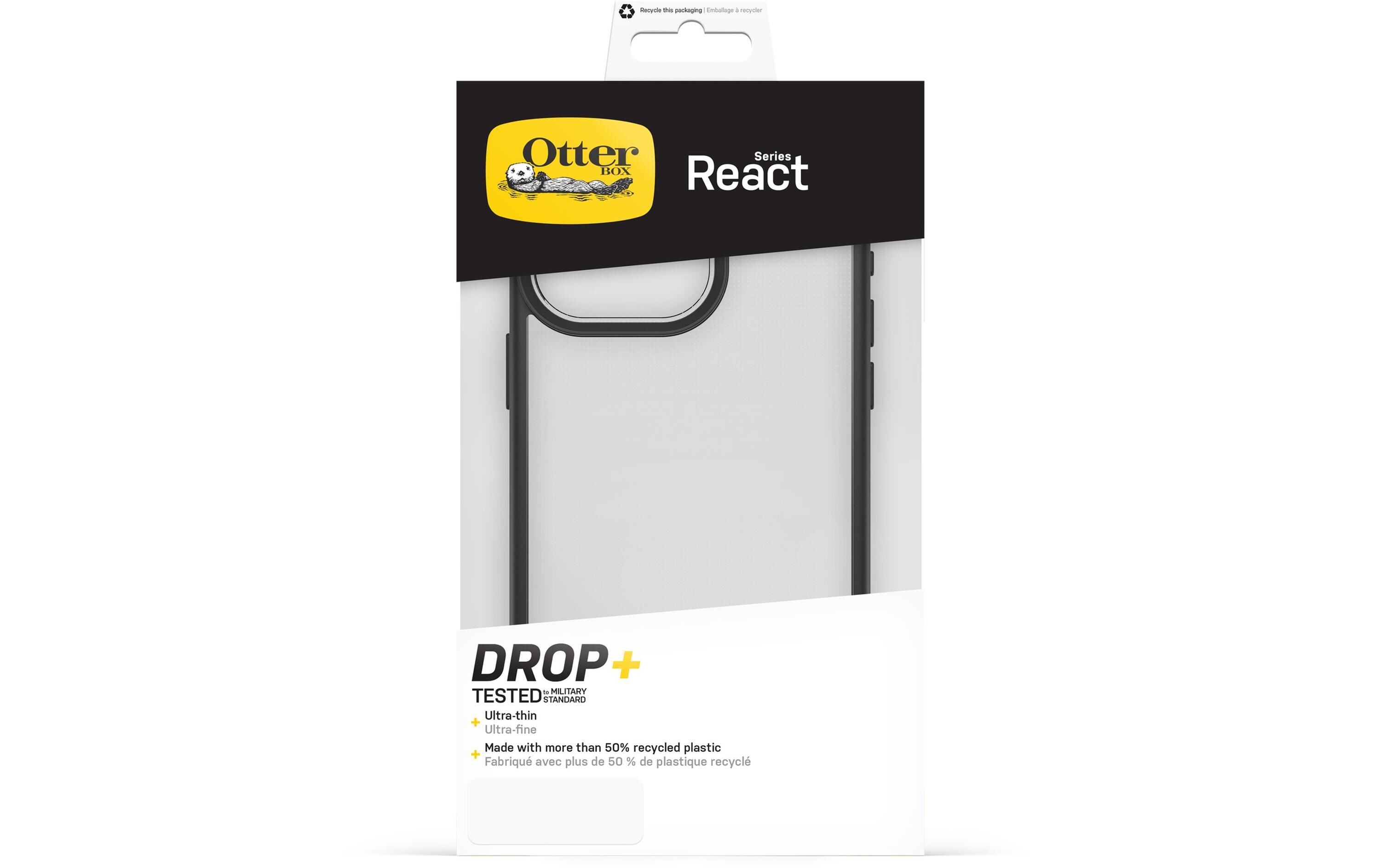 Back Cover React iPhone 15 Pro Max Schwarz/TransparentSchutzhülle für das Apple iPhone 15 Pro Max