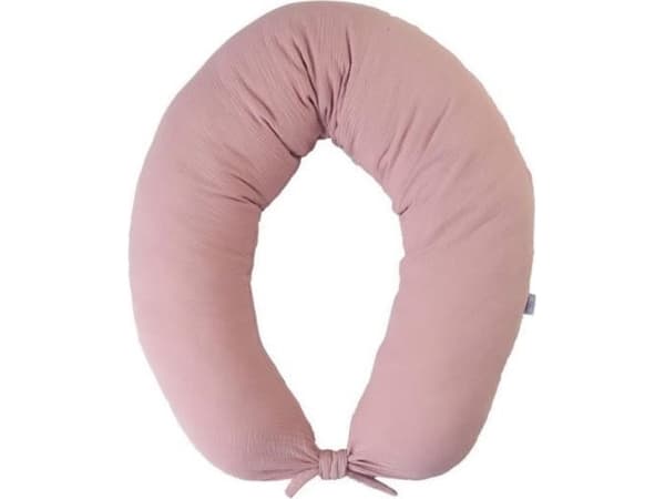 BabyMatex Moon Muslin posisjoneringspute, lengde 260 cm, rosa