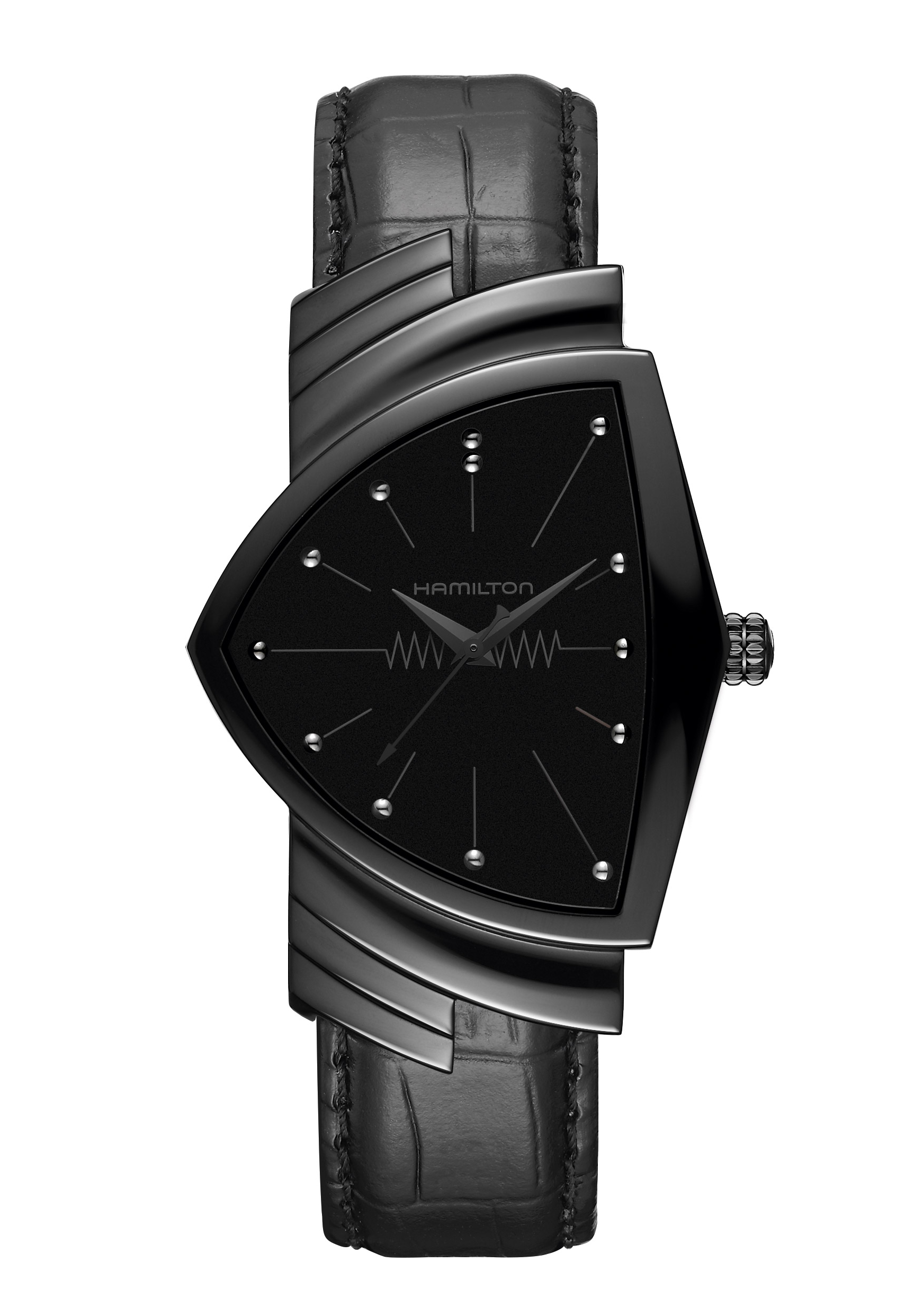 Hamilton Ventura L Herrenuhr Schwarz H24401731