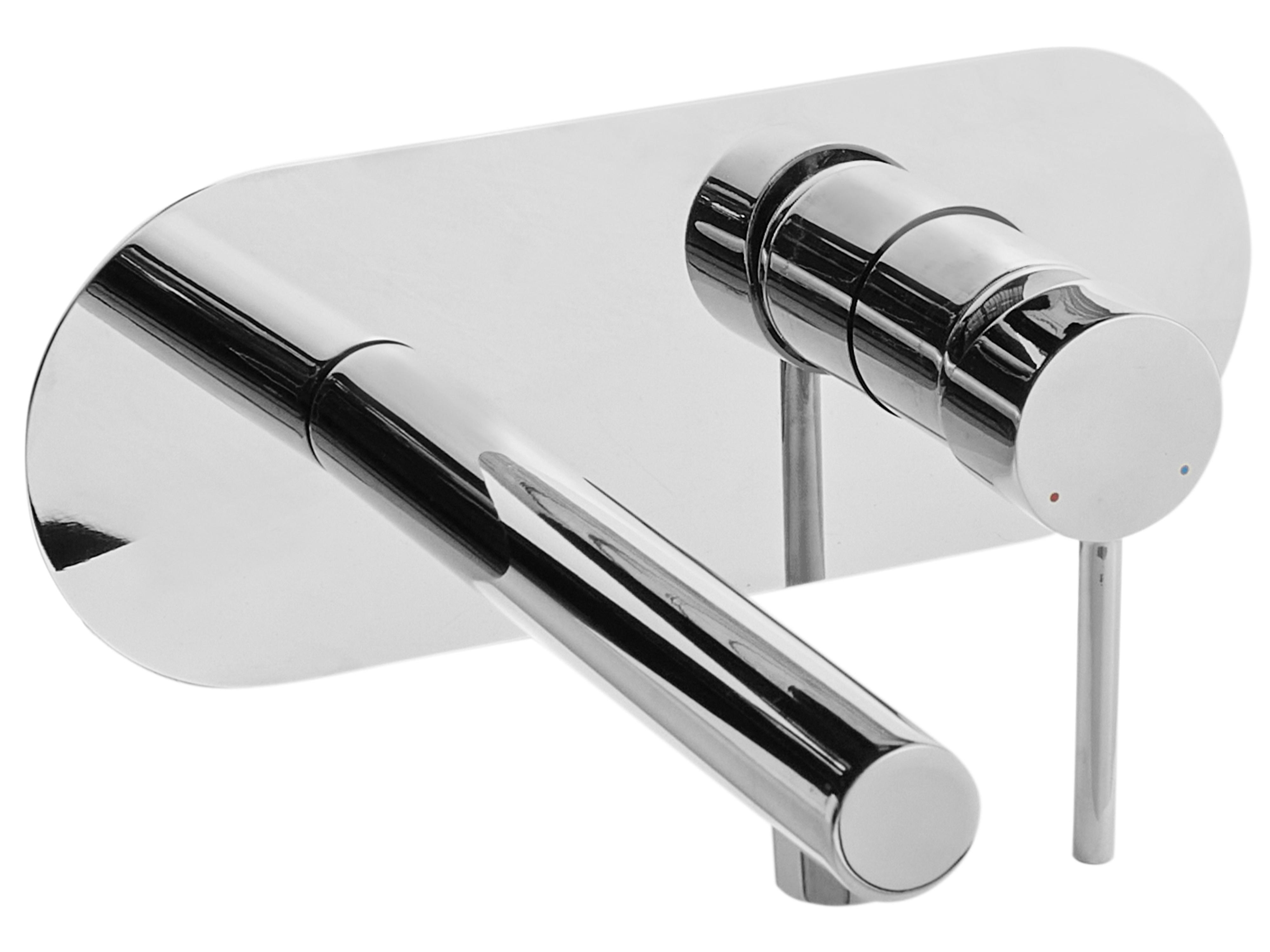 Wandgemonteerde mengkraan CLAVIJO Messing Zilver