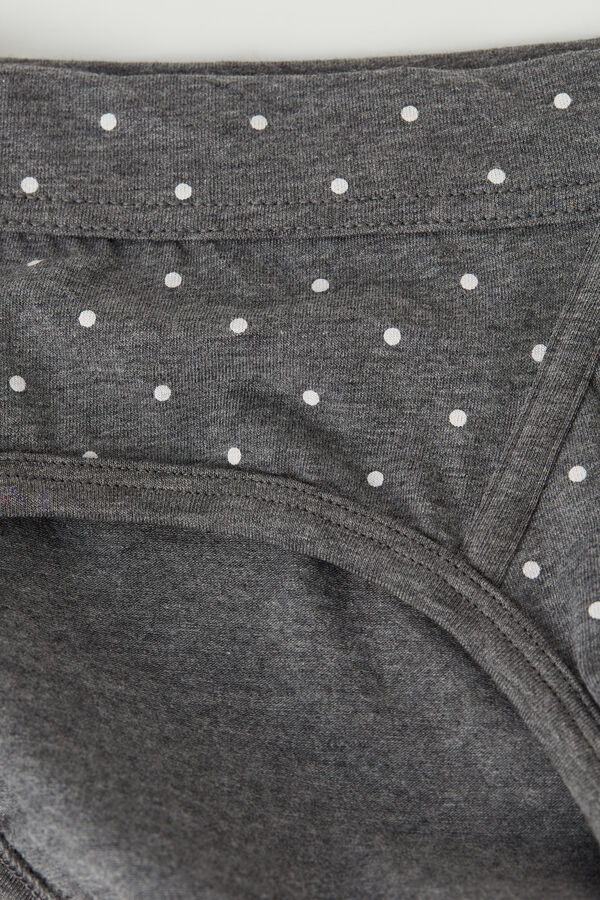 Cueca de algodão elástico Supima® com estampa de bolinhas
