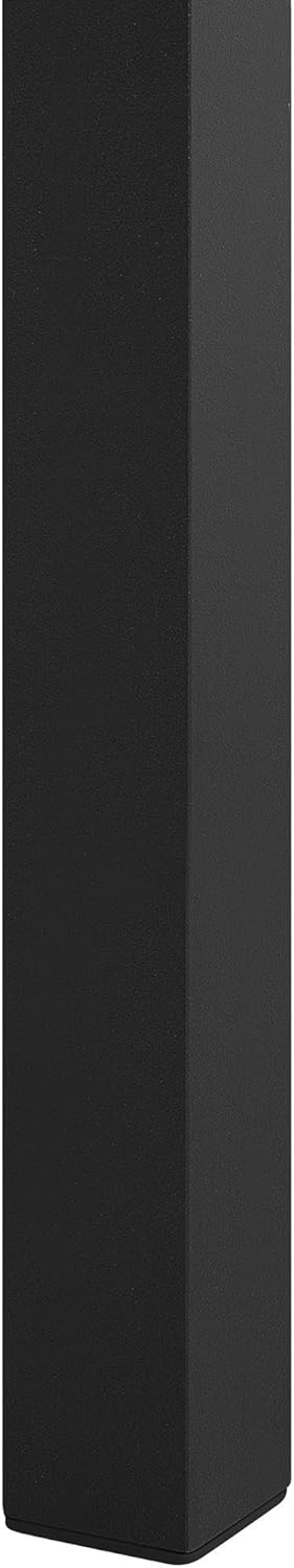 Beliani Gartentisch für 4 Personen 95 x 95 cm Aluminium schwarz Kunstholz grau Prato
