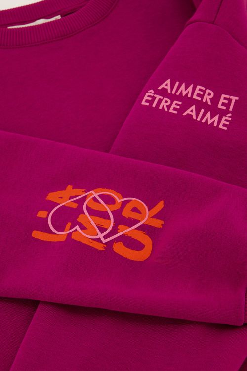 Burgundy graffiti sweater 