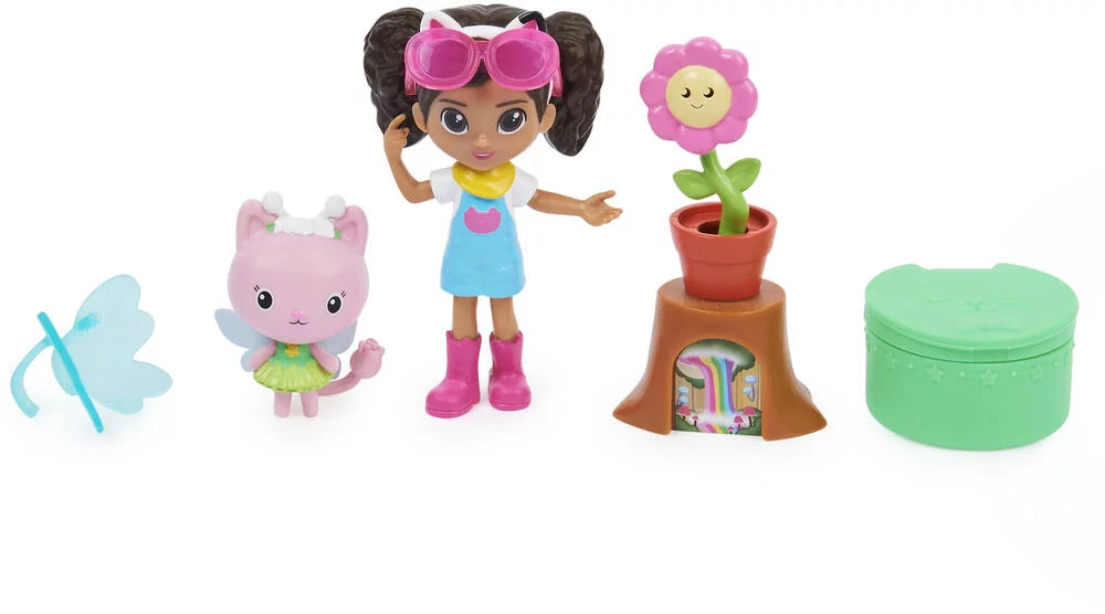 GABBY ET LA MAISON MAGIQUE - PACK 2 FIGURINES ET ACCESSOIRES JARDIN ENCHANTE