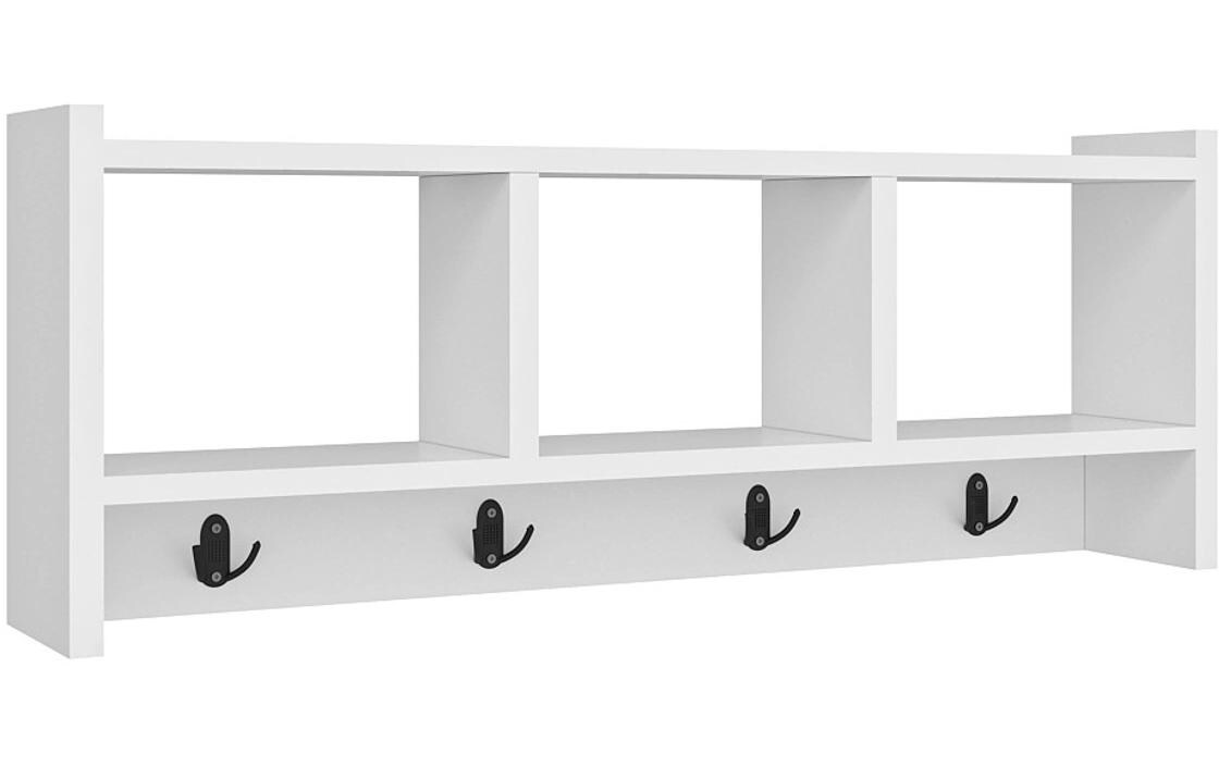 Wandgarderobe Star 75.6 cm x 35 cm, WeissModerner Kleiderbügel