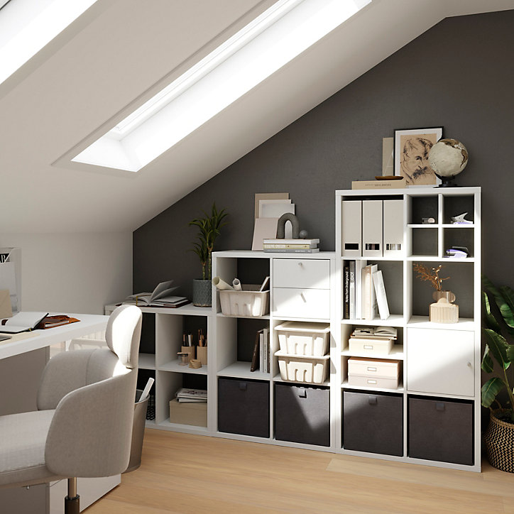Étagère modulable 8 cubes GoodHome Mixxit blanc