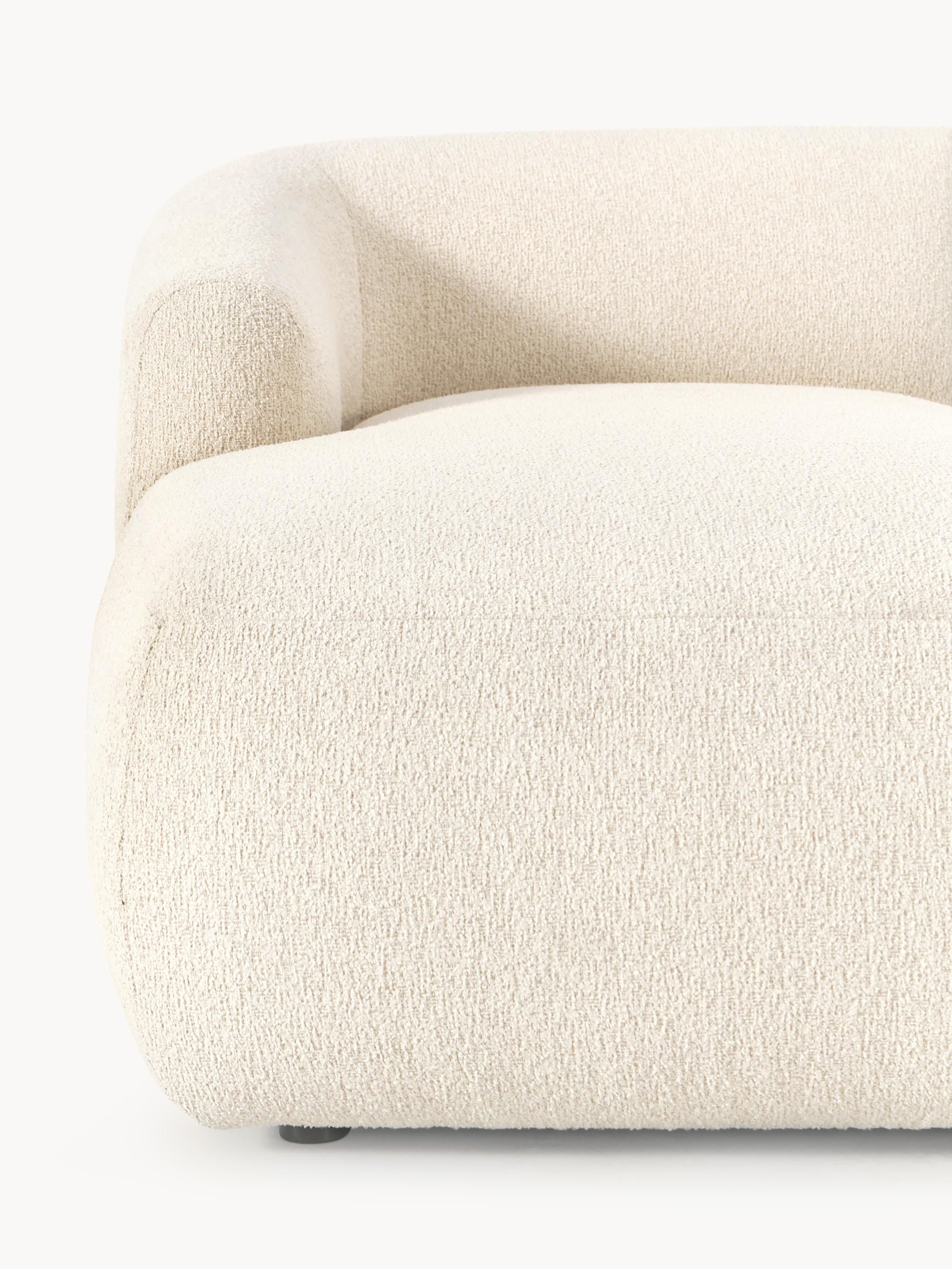 Chaise longue hoekmodule Sofia uit bouclé
