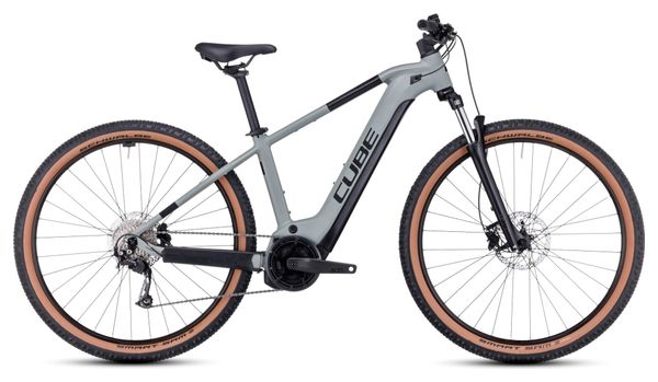 VTT Électrique Semi-Rigide Cube Reaction Hybrid Performance 500 Shimano Alivio 9V 500 Wh 27.5'' Gris Vert Swamp
