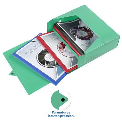 Viquel - Boîte de classement plastique - dos 80 mm - disponible dans différentes couleurs