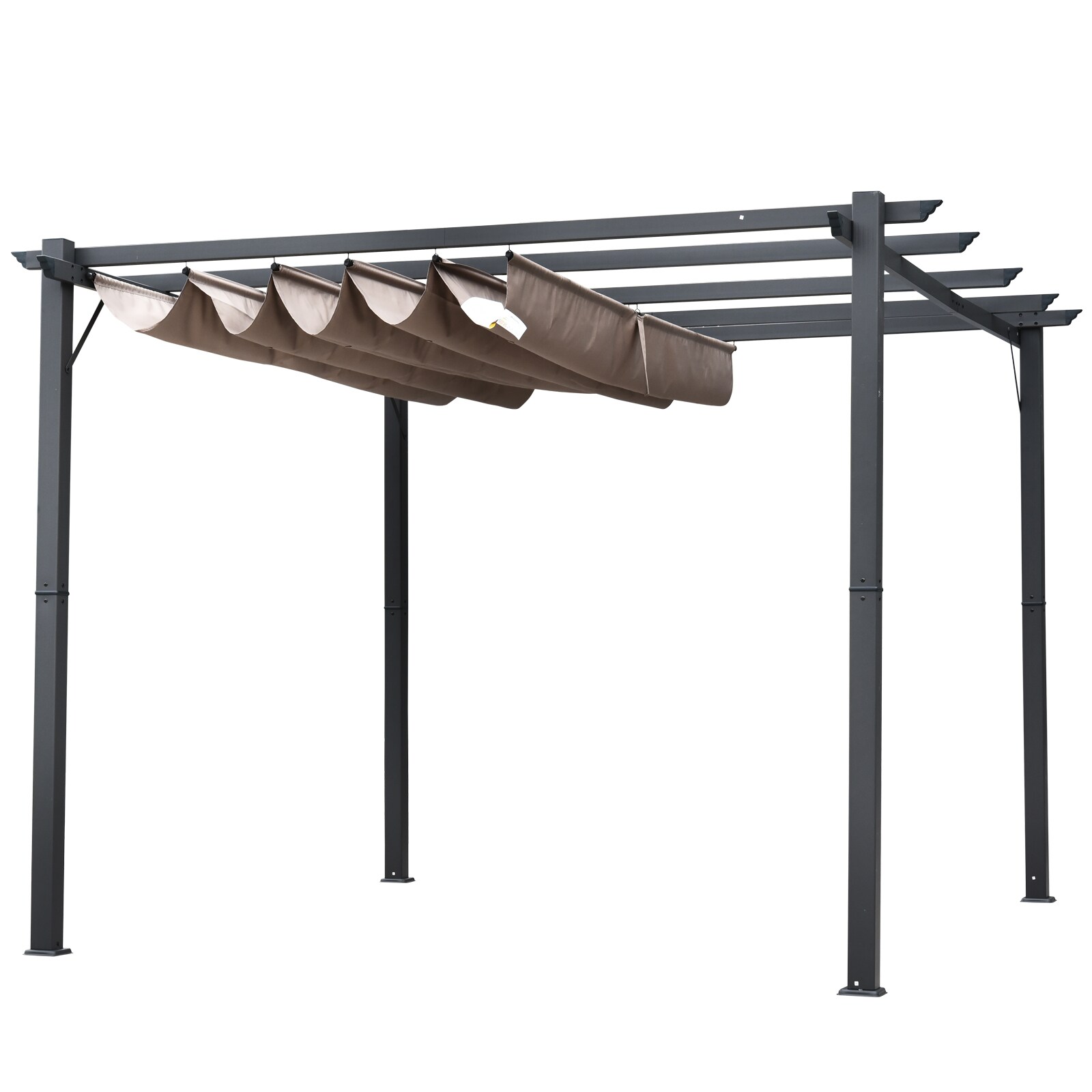 Outsunny Pergola mit Schiebedach 300 x 300 x 223 cm (LxBXH)