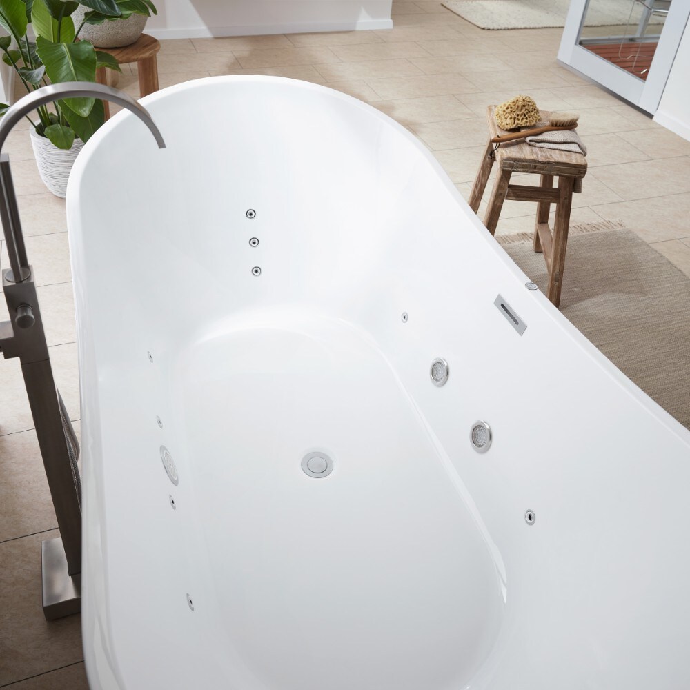 Home Deluxe Badewanne Ovalo Plus mit Whirlpoolfunktion, freistehend
