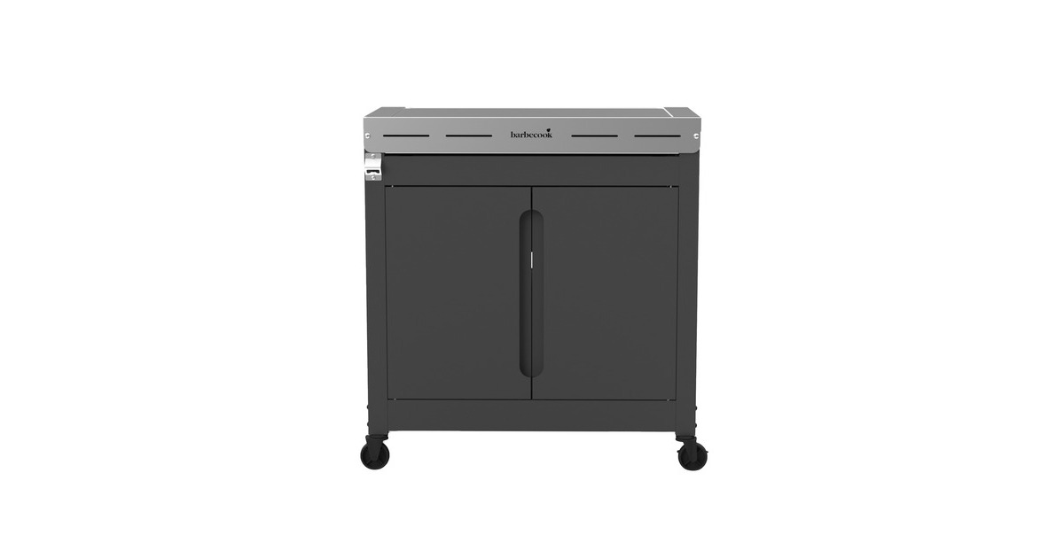 BarbecookPremium buddy voor gasbarbecue met werkblad kast  (Zwart/roestvrij staal)