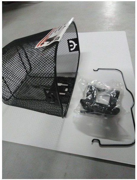 Metalen zwarte fietsmand 34 x 25 x 26 cm
